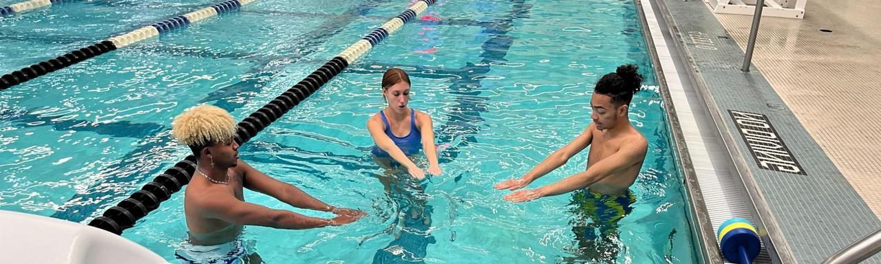 Hands together swim class